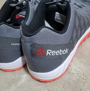 Reebok Men's Gray and Orange Athletic Shoes